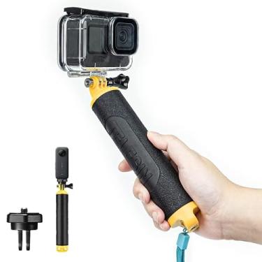 Imagem de TELESIN Bastão flutuante de selfie Gopro para GoPro Hero 13, 12, 11, 10, 9, 8, 7, 6, Fusion, Max, DJI e a maioria das câmeras de ação – para mergulho com snorkel, surfe, parques aquáticos
