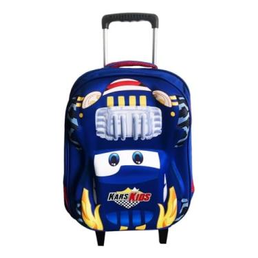 Imagem de Mochila Carros Rodinhas Infantil Masculina Escolar G Mr4510