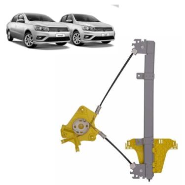 Imagem de Maquina Elevação Vidro Gol Voyage G5 G6 G7 Ano 2008 Em Diante Traseira Direita (Atrás do passageiro) Sem Motor Para Motor Original de 32 dentes
