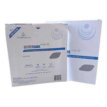 Imagem de Alginato Com Íons de Prata Curativo Anti Infecção Feridas Queimaduras 2 Grau - 01 unidade