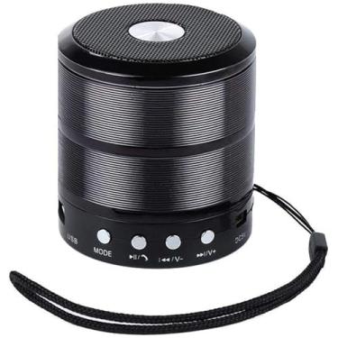 Imagem de Caixinha de Som Usb Portátil Com Bluetooth Entrada P2 Preto Mini Rádio Cor Preto