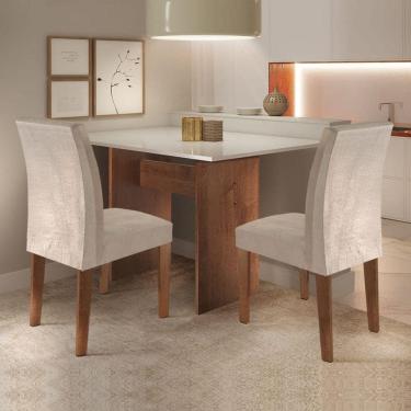Imagem de Sala de Jantar Moderna 2 Cadeiras - Caroline - Cel Móveis