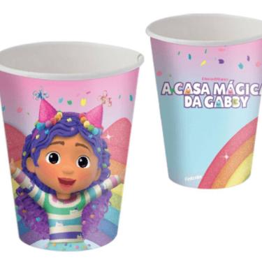 Imagem de Kit Copo A Casa Mágica da Gabby 08 Unidades - 200ml