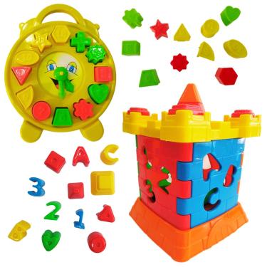 Imagem de Kit 2 brinquedos Relógio + Castelinho