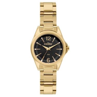 Imagem de Relógio Condor Feminino Dourado / Preto Copc21Jaz/4P