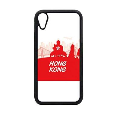 Imagem de Capa Red Outline China Hongkong para iPhone XR para proteção de telefone Apple