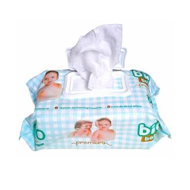 Imagem de Lenço Umedecido Baby Premium com Tampa Flip Top pc com 100 Un