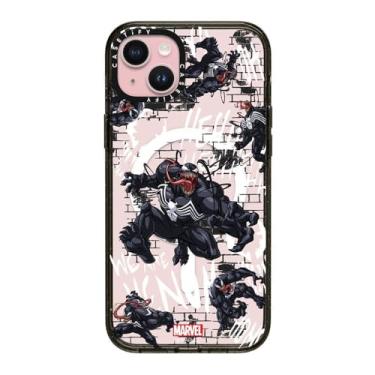 Imagem de CASETiFY Capa Impact para iPhone 15 Plus [Spider-Man Co-Lab / Proteção contra quedas de 2,5 metros/Compatível com Magsafe] - Padrão Venom - Preto Transparente