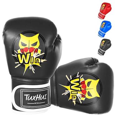 Imagem de Luvas de boxe infantis TUXHUI para meninos e meninas jovens idade 5 – 12 anos luvas de treinamento para saco de pancadas, Kickboxing Muay Thai