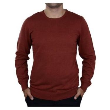 Imagem de Blusa Masculina Dudalina Tricot Marrom Terracota - 6602076-Masculino