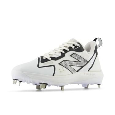 Imagem de New Balance Tênis feminino FuelCell Romero Duo V2 Metal Softball, Branco/preto, 5 Wide