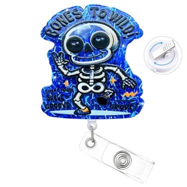 Imagem de HASFINE Porta-crachá engraçado com clipe jacaré, charmoso carretel retrátil para hospital, escola, local de trabalho - presente divertido para enfermeiros, equipe médica e professores