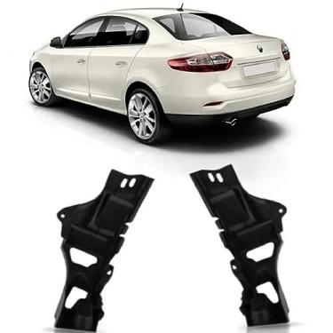 Imagem de Universo Car, Par Suporte Guia Parachoque Traseiro Fluence 2011 2012 2013 2014