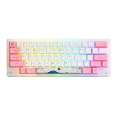 Imagem de Teclado Mecanico Gamer Akko Acrylic 59, RGB, Switch Jelly Pink, AKKO-ACRYLIC59-PINK