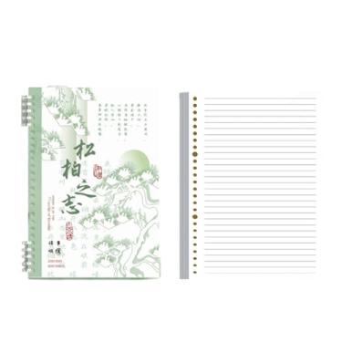 Imagem de Caderno simplificado de folha solta com bobina PP com superfície macia espessa e caderno de cópia de linha horizontal-A5-B