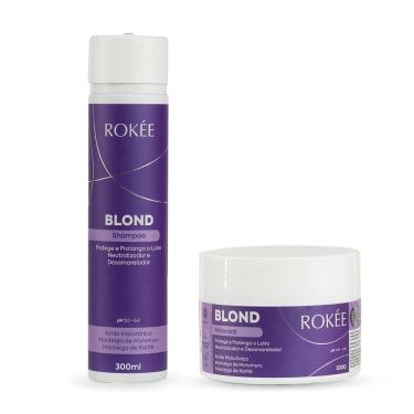 Imagem de Kit Shampoo 300ml  + Máscara ROKÉE Blond 300g