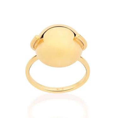 Imagem de Anel banhado ouro 3x 24k 18k e 22k feminino rommanel botão meia esfera