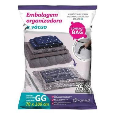 Imagem de Saco Embalagem A Vácuo Bag Organizador Roupa Viagem 70x100cm - Paramou