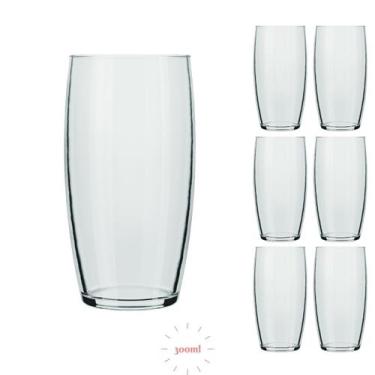 Imagem de Jogo 6 Copos Chiques 300ml Oca Drinks Vidro Agua e Suco - NADIR FIGUEI