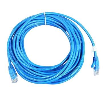 Imagem de Cabo De Rede 20 Metros Lan Internet Crimpado Rj45 Cat5e Azul - Knup