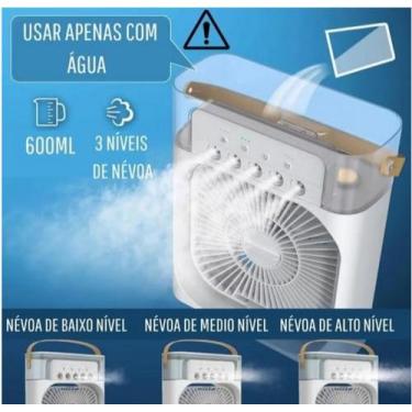 Imagem de Ventilador Humidificador e Climatizador Portátil com Led MINI  - lelon