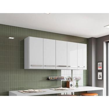 Imagem de Armario Suspenso de Parede Branco Santorini Bela Casa - Bela Casa Move