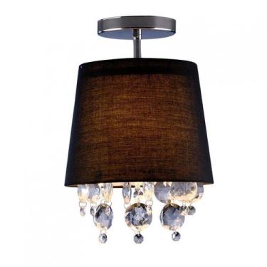 Imagem de Plafon com Cristais Redondo 31cm São Paulo Bronzearte