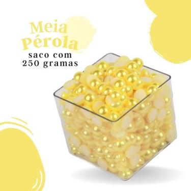 Imagem de Meia Pérola Amarelo Gema - 06 Mm Pacote Com 250 Gramas - Nybc