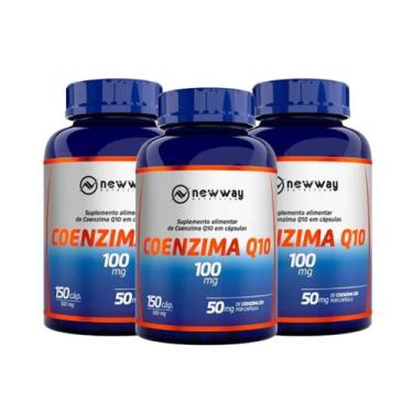 Imagem de 3 Potes Coenzima Q10 New Way 150 Cps - New Way Nutrition