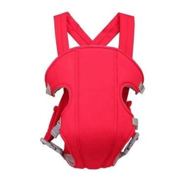 Imagem de Canguru Bebê Ergonômico de Passeio 3 Posições Mucca Classic, Vermelho