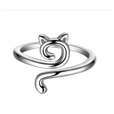 Imagem de Anel Orelha de gato para Tricô e Crochê de aço cromado ouro preto e ro