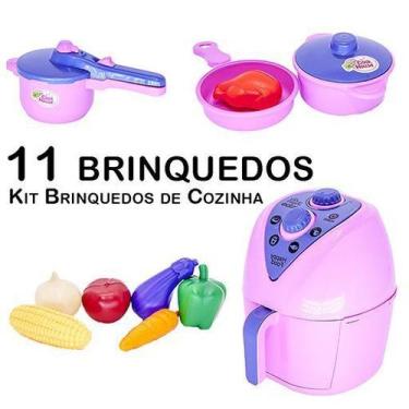 Imagem de Cozinha Infantil Air Fryer Jogo de Panela Legumes 11pç - Altimar