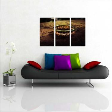 Imagem de Quadro Decorativo Senhor Dos Anéis Cinema Geek Decorações Com 3 peças 