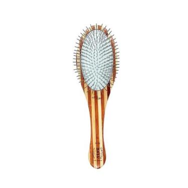 Imagem de Escova Bass Oval de Bambu com Pinos - Listrada - G