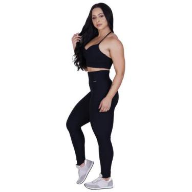 Imagem de Legging fitness feminina cós alto textura relevo modeladora orbis - Or