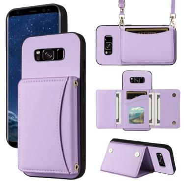 Imagem de Furiet Capa carteira para Samsung Galaxy S8 Plus com alça transversal de couro PU premium porta-cartões à prova de choque acessórios resistentes capa de telefone fina para S8plus S 8 8plus 8S Edge S8+