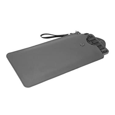 Imagem de Geekria Estojo de transporte de teclado de substituição para Logitech MX Keys, capa protetora de couro vegano para viagem, capa de teclado (cinza escuro)