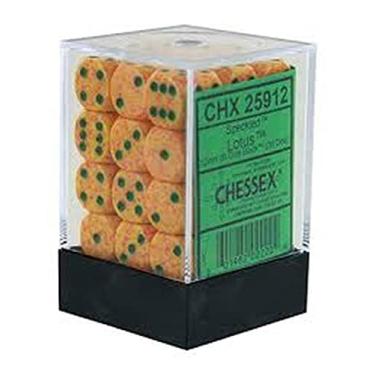 Imagem de Chessex bloco de dados de lótus de 12 mm d6 - conjunto de 36