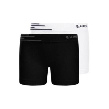 Imagem de Kit com 2 Cuecas Infantil Boxer Lupinho 132-002 - LUPO, Preto, P