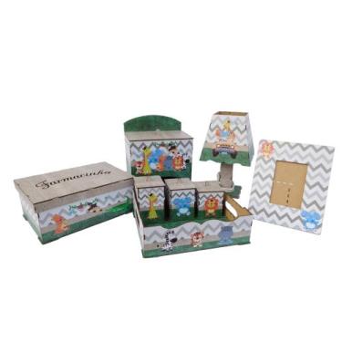 Imagem de Kit Bebe Higiene Decoração Dinossauro Quarto Berço Maternidade - CasaB