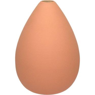 Imagem de Vaso Decorativo Enfiete Casa Aparador Home&co Cerâmica 21x16x16cm Pêssego