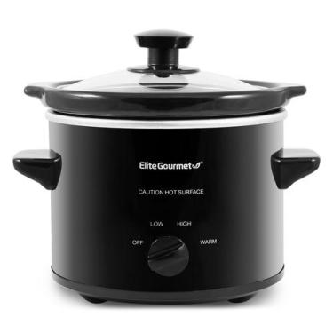 Imagem de Elite Gourmet MST239X Panela Lenta Elétrica 2L Preto Vidro Cerâmica