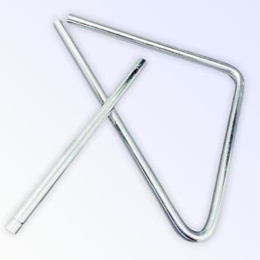 Imagem de Triangulo musical forro de aço 15 cm cromado torelli