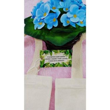 Imagem de Kit com 15 ecobags lisas 25X20cm - 100% algodão cru - T2Click