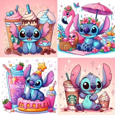 Imagem de Kit c/ 4 capa de almofadas STITCH - AMORA ENXOVAIS, STARBUCKS