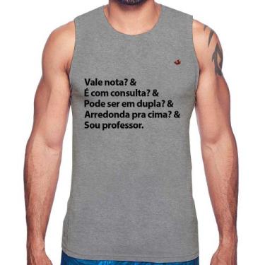 Imagem de Regata Sou professor - Foca na Moda, Cinza, G