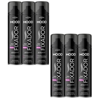Imagem de Kit 6 Hair Spray Fixador Forte Mood 400Ml - My Health