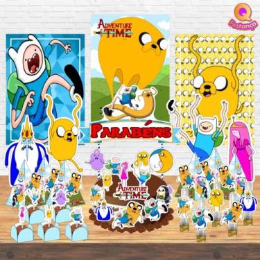 Imagem de Kit Decoração de Festa Aniversário Bolo Topper Hora da Aventura  Qfest