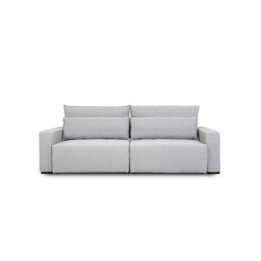 Imagem de Sofá de Fábrica Retrátil 4 Lugares Miami - Linho Reims Cinza