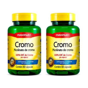 Imagem de Kit 2 Cromo Picolinato de Cromo 100% IDR 60 Cáps Maxinutri
